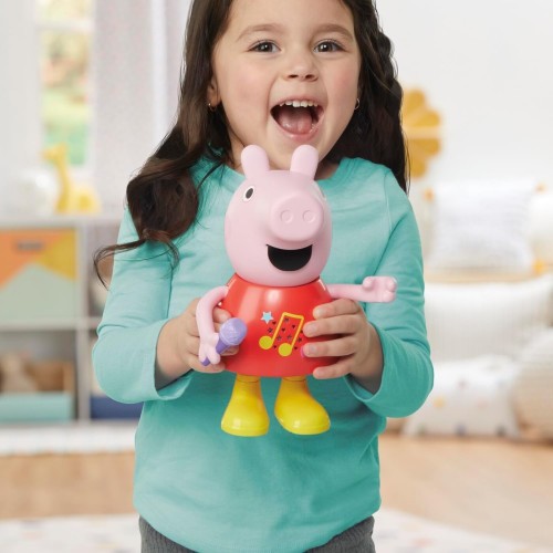 Hasbro Λαμπάδα peppa pig talk and  peppa doll - english version, pink, 20 cm G0518 