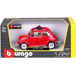 Bburago 1/24 Fiat 500 L (1968) 18/22099 RED 4893993220991