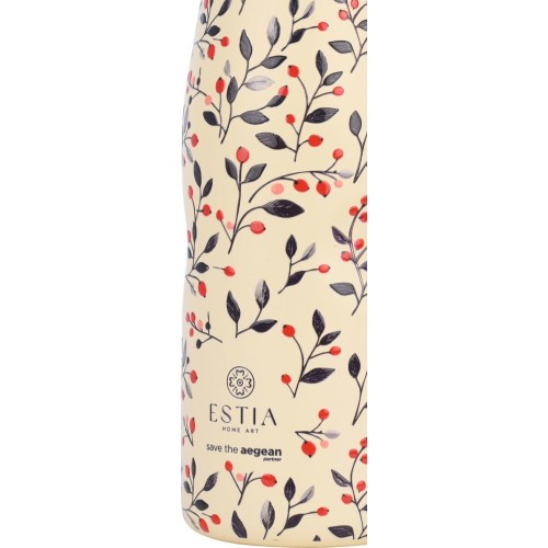 Estia Θερμος Travel Flask Save the Aegean 500ml Bloom Beige 01-31558 5207158031558
