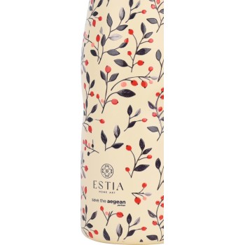 Estia Θερμος Travel Flask Save the Aegean 500ml Bloom Beige 01-31558 5207158031558