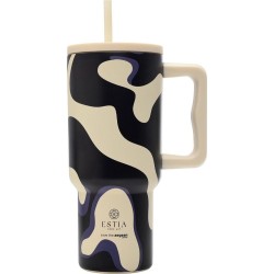 Estia Thermos Straw Tumbler XL Save the Aegean 900ml Bold Drift 01-36249 5207158036249