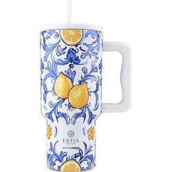 Estia Thermos Straw Tumbler XL Save the Aegean 900ml Amalfi Coast 01-34832 5207158034832