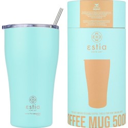 Estia Thermos Coffee Mug Save the Aegean 500ml Bermuda Green 01-23171 5207158023171