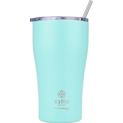 Estia Thermos Coffee Mug Save the Aegean 500ml Bermuda Green 01-23171 5207158023171