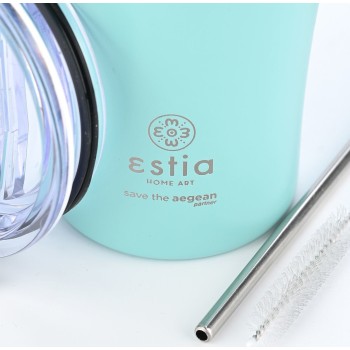 Estia Thermos Coffee Mug Save the Aegean 500ml Bermuda Green 01-23171 5207158023171