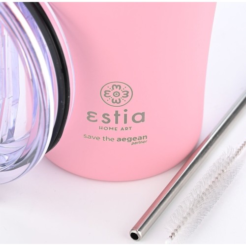Estia Θερμος Coffee Mug Save the Aegean 500ml Blossom Rose 01-23157 5207158023157