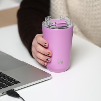 eco life Ecolife θερμός ποτήρι ανοξείδωτο pure purple 360ml 33-BO-4125 5208009003502
