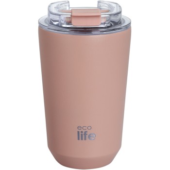 eco life Ecolife θερμός ποτήρι ανοξείδωτο pure pink 360ml 33-BO-4123 5208009003489