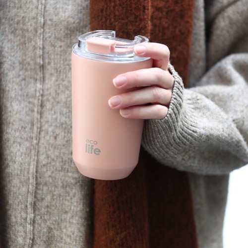 eco life Ecolife θερμός ποτήρι ανοξείδωτο pure pink 360ml 33-BO-4123 5208009003489