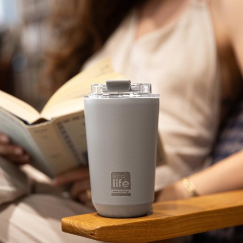 eco life Ecolife θερμός ποτήρι ανοξείδωτο pure grey 360ml 33-BO-4119 5208009002888