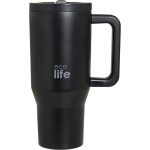 eco life Ecolife θερμός ποτήρι ανοξείδωτο 2 handles rich black με καλαμάκι 900ml 33-BO-7072 5208009003816