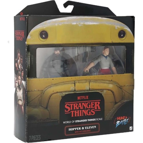 Stranger Things - Set Of 2Pcs 10Cm Articulated Figures With Accessories (2 Designs) – Jazwares Hopper & Eleven JWST0002 19172689