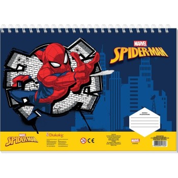 Diakakis imports Painting Block 23x33cm 40 sheets Self-stencil- 2 pages 2 sheets Spiderman 000508768 5205698817366