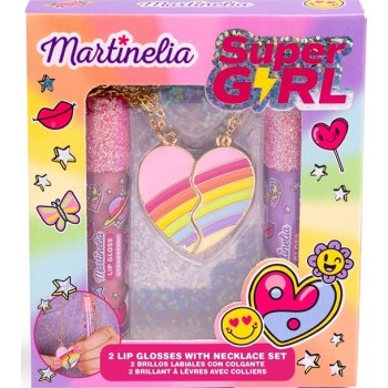 martinelia Girl 2 lip Glosses With Necklace set / LM-85419 8436622270941
