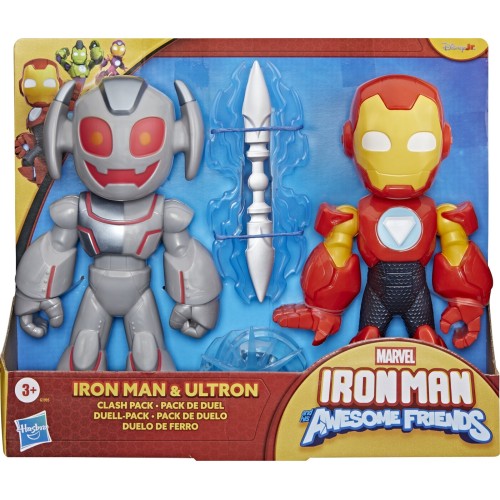 Hasbro Marvel Avengers Marvel Iron Man And His Awesome Friends Supersized Iron Man & Ultron Clash Pack G1995 5010996355973