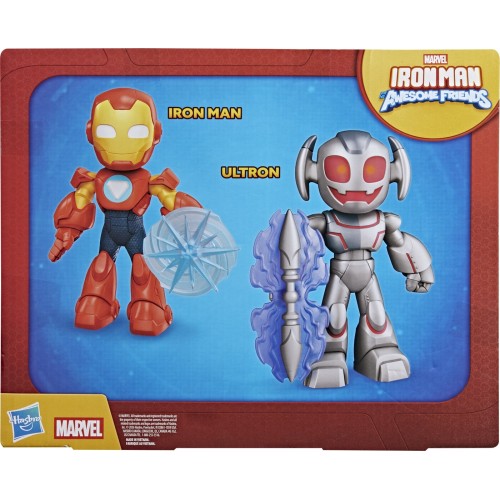 Hasbro Marvel Avengers Marvel Iron Man And His Awesome Friends Supersized Iron Man & Ultron Clash Pack G1995 5010996355973