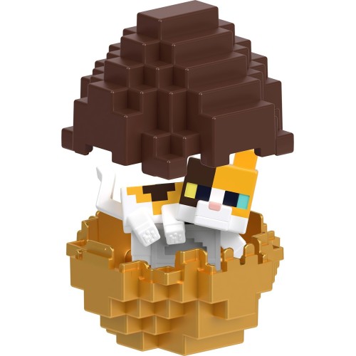 mattel minecraft - mini αυγό με φιγούρα mc mini cat  194735342747