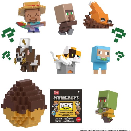 mattel minecraft - mini αυγό με φιγούρα mc mini villager  194735342501