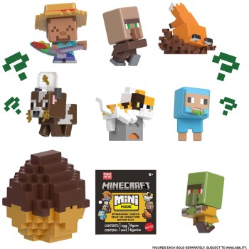 Mattel Minecraft Mini Mode Spawn Egg With Surprise Mini Figure, 1.5-inch Collectible Toy (characters May Vary)  194735342730