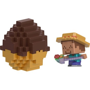 mattel minecraft - mini αυγό με φιγούρα mc mini steve village  194735342655