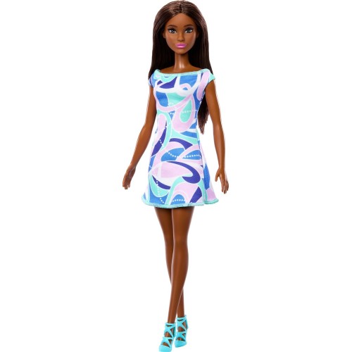 Mattel barbie πολυχρωμα φορέματα in Retro Blue Dress Inspired by ‘80s Totally Hair Barbie, Brunette GBK92 / JKB59 194735345748