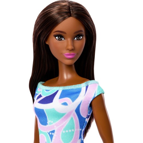 Mattel barbie πολυχρωμα φορέματα in Retro Blue Dress Inspired by ‘80s Totally Hair Barbie, Brunette GBK92 / JKB59 194735345748