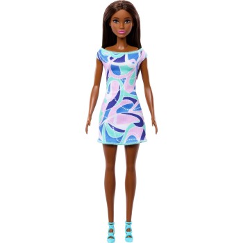 Mattel barbie πολυχρωμα φορέματα in Retro Blue Dress Inspired by ‘80s Totally Hair Barbie, Brunette GBK92 / JKB59 194735345748