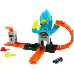 Mattel Hot Wheels City Gorilla Slam Attack Playset & Toy Car, Multiple Ways to Play, Speed Snap Track HDR29 / JHL92 194735334964