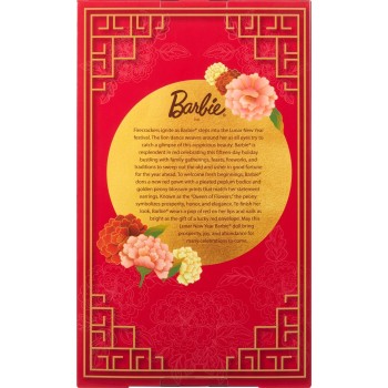 Mattel Barbie Signature Lunar New Year Fashion Doll, Red Dress With Golden Peonies, Collectible Holiday Gift JJX83 194735343584