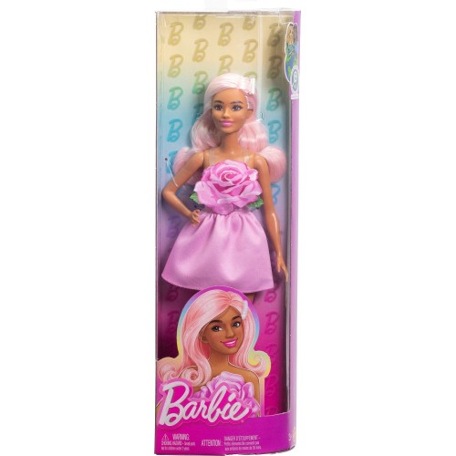 Mattel Barbie Fashionistas Doll 238 in Strapless Rose Dress, Pink Hair With Barrette Accessory FBR37 / HYT94 194735255580