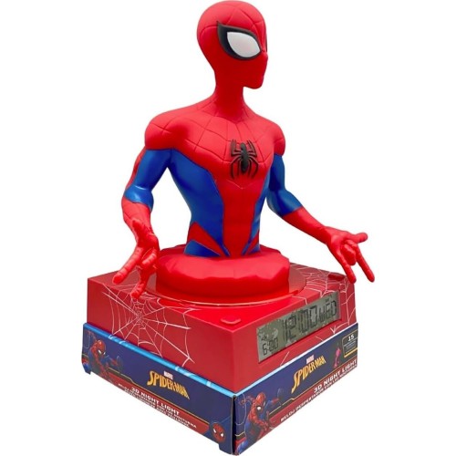 kids licensing  3D Ξυπνητήρι Spiderman  νυχτερινό φως και ήχους SPD3621 8435507886512