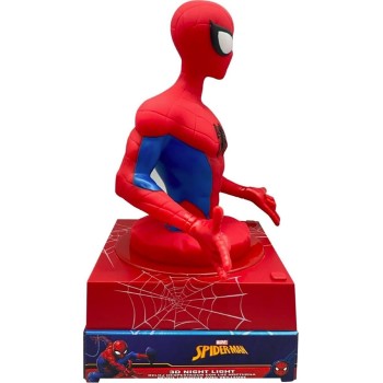 kids licensing Spiderman 3D Wekker Puts Nachtlampje en Geluiden SPD3621 8435507886512