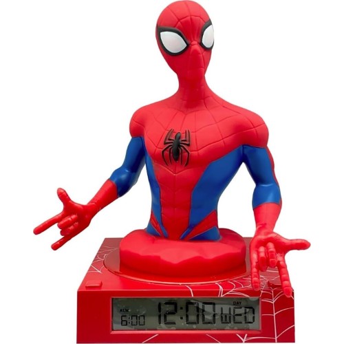 kids licensing  3D Ξυπνητήρι Spiderman  νυχτερινό φως και ήχους SPD3621 8435507886512