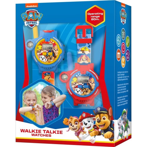 kids licensing  paw patrol 2-σε-1 ψηφιακό ρολόι walkie talkie, πολύχρωμο PW19911 8435507868747