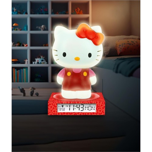 kids licensing kids  - hello kitty and friends 3d lamp with alarm clock and date HK50198 8435507891578
