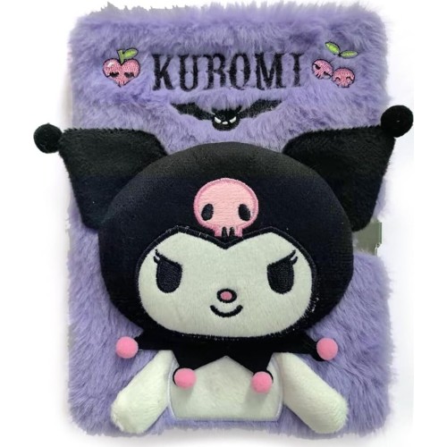 kids licensing kids  - kuromi a5 plush notebook for girls KU00010 8435507893190