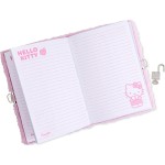 kids licensing hello kitty girls τρισδιάστατο μυστικό ημερολόγιο με κλειδαριά βελούδινη επένδυση a5 για το σχολείο HK50140 84355