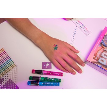 kids licensing wow γενιά - κιτ τατουάζ glitter, στυλό glitter, διακοσμητικά πετράδια, stenci WOW00097 8435507883238