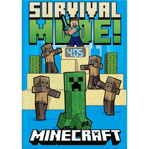 kids licensing kids  - notebook with minecraft led clock MIN4331 8435507892391