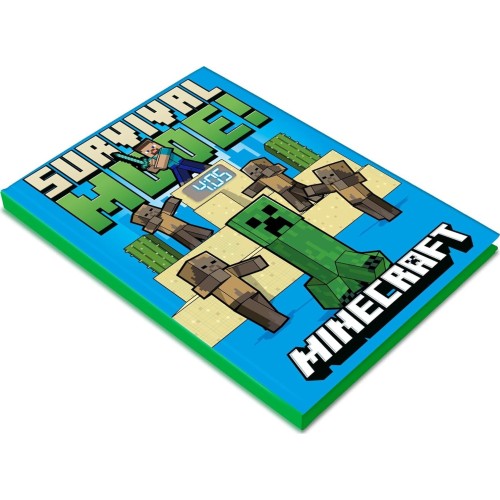 kids licensing παιδιά - σημειωματάριο με ρολόι led minecraft MIN4331 8435507892391