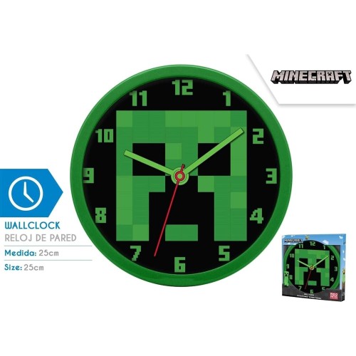 kids licensing Reloj Pared Minecraft MIN3018 8435507874786