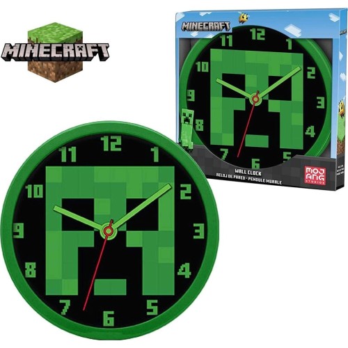 kids licensing Reloj Pared Minecraft MIN3018 8435507874786