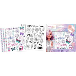 kids licensing wow generation set of 50 coloured tattoos and  and white WOW00114 8435507885478