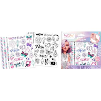 kids licensing wow generation set of 50 coloured tattoos and  and white WOW00114 8435507885478