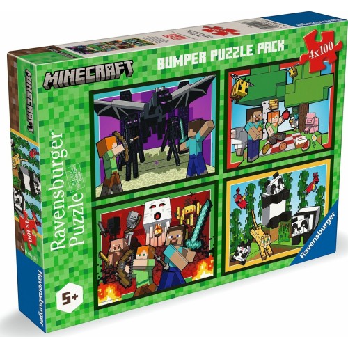Ravensburger 4x100 pcs Puzzles Minecraft 12004290 4005555042907