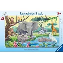 Ravensburger Παζλ Καρτέλα 15 Τεμ. Ζώα της Αφρικής 06136 4005556061365