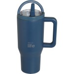 eco life Ecolife θερμός ποτήρι ανοξείδωτο 2 handles navy με καλαμάκι 900ml 33-BO-7074 5208009003809