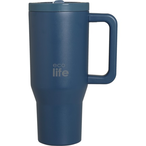 eco life Ecolife θερμός ποτήρι ανοξείδωτο 2 handles navy με καλαμάκι 900ml 33-BO-7074 5208009003809