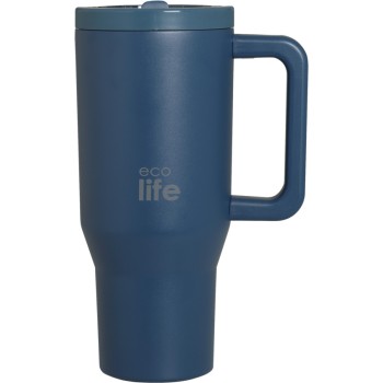 eco life Ecolife θερμός ποτήρι ανοξείδωτο 2 handles navy με καλαμάκι 900ml 33-BO-7074 5208009003809