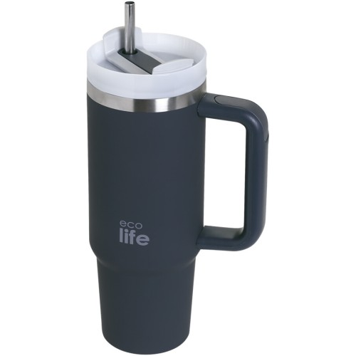 eco life Ecolife ανοξείδωτο ποτήρι θερμός με καλαμάκι stormy sea 900ml 33-BO-5014 5208009003373